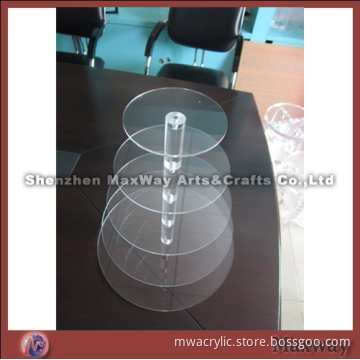 Round 5 Tier Table Acrylic Rod Cupcake Display